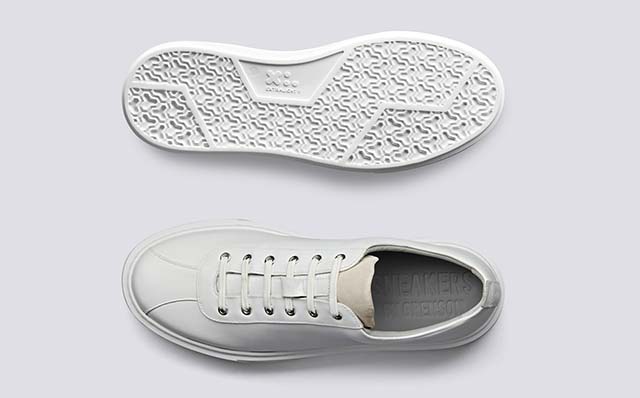 Grenson Sneaker 30 Mens Sneakers in White Leather GRS112978